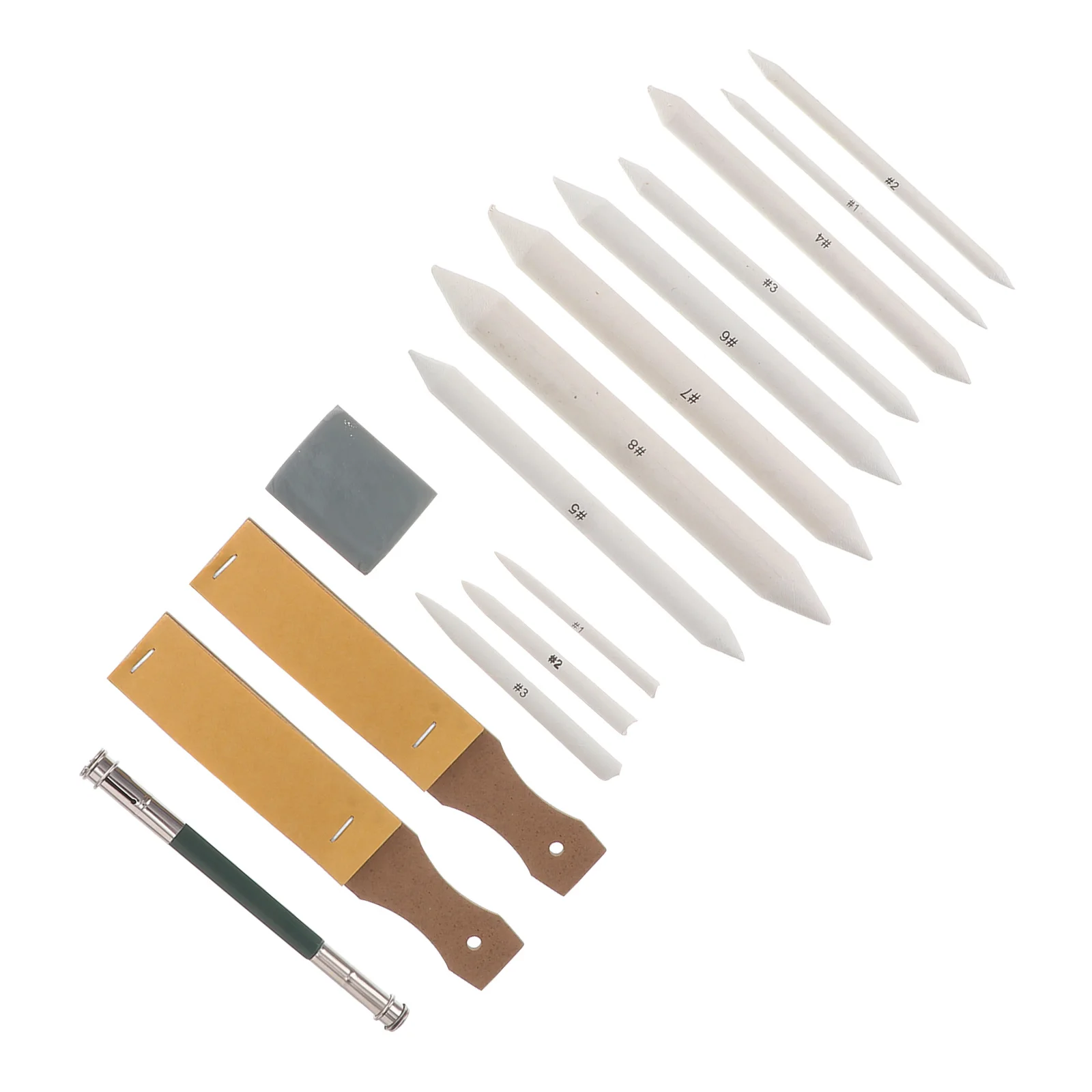 

23 Pcs Drawing Pencils and Paper Set Extender Tree Stump Artist Blending Stumps