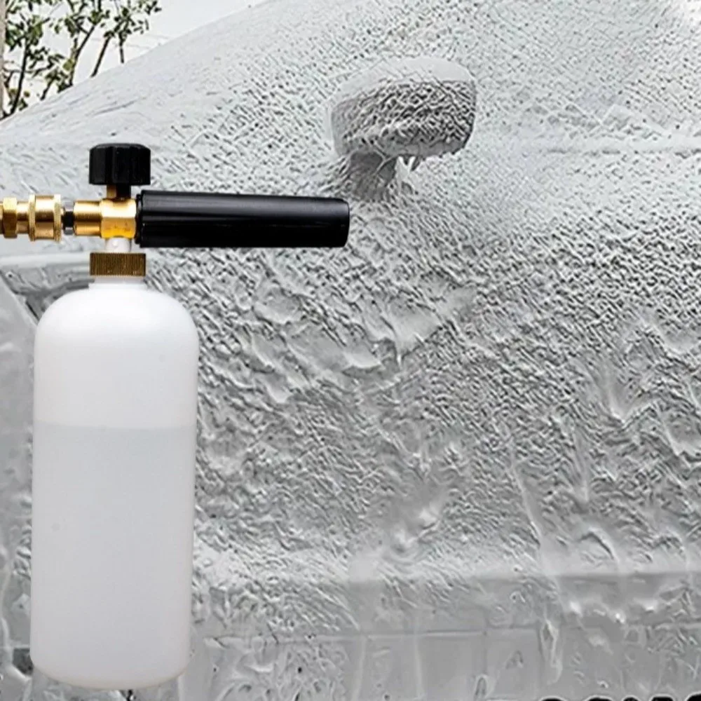 1 Liter Bottle Snow Foam Lance 1/4 Inch Quick Connector Adjustable Nozzle Car Foam Blaster Universal Pressure Washer Foamer