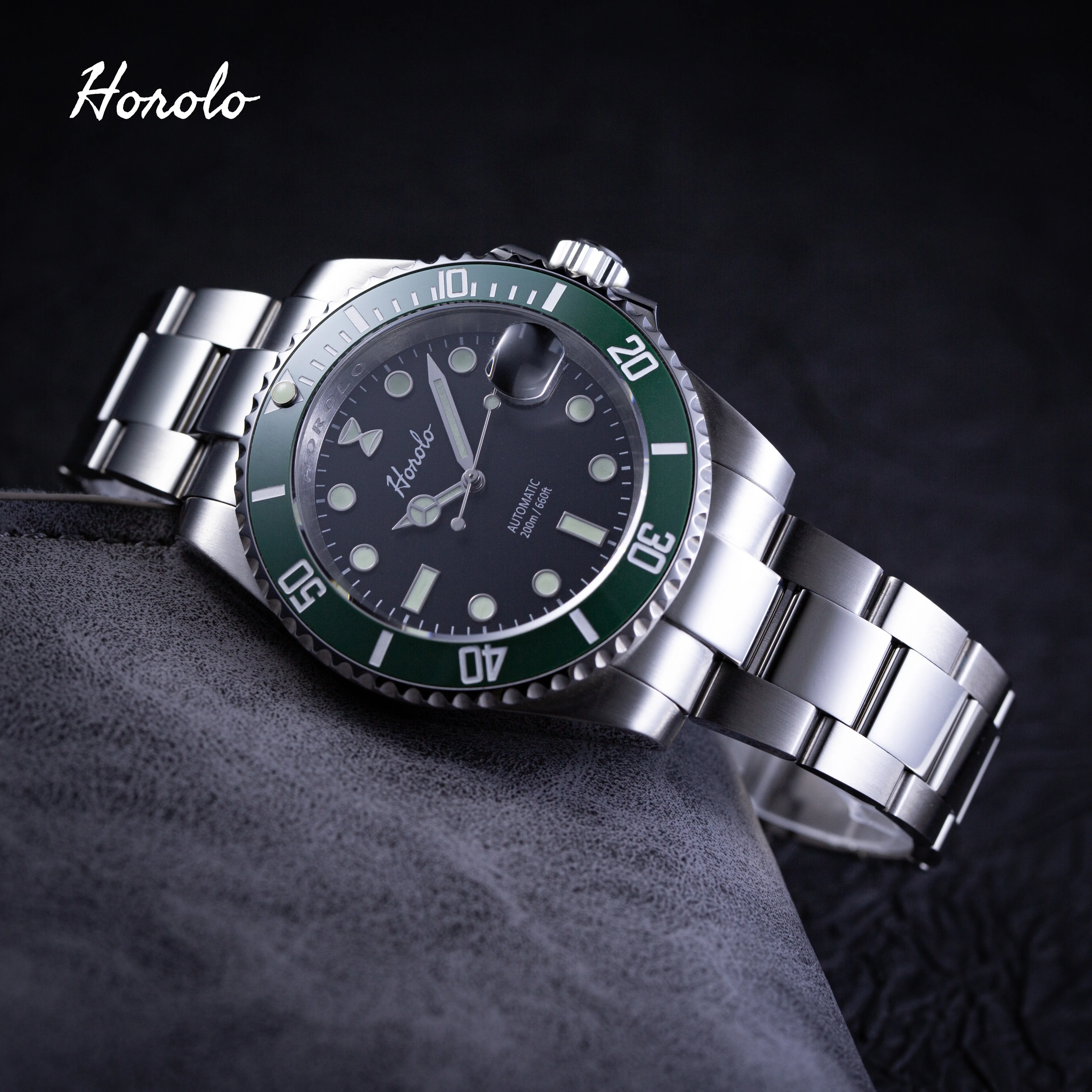 

Horolo Submariner 200 Meter Water Resistance Super Luminous Stainless steel 316L NH35 Automatic Movement Men' Watch Gift