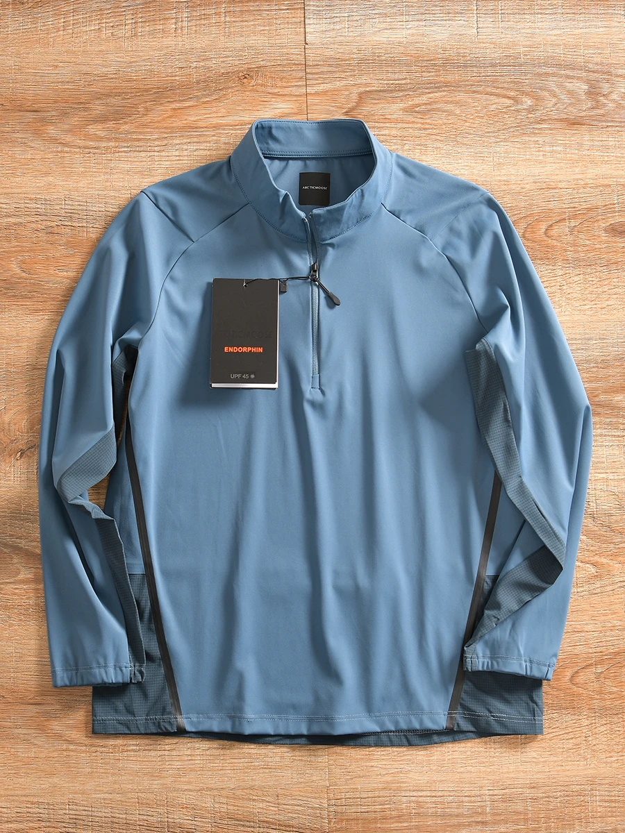 

Professional Outdoor Men's Long Sleeve T-Shirt Spring Style Quick Dry Stand Collar Breathable Comfortable Urban Fashion Workwear