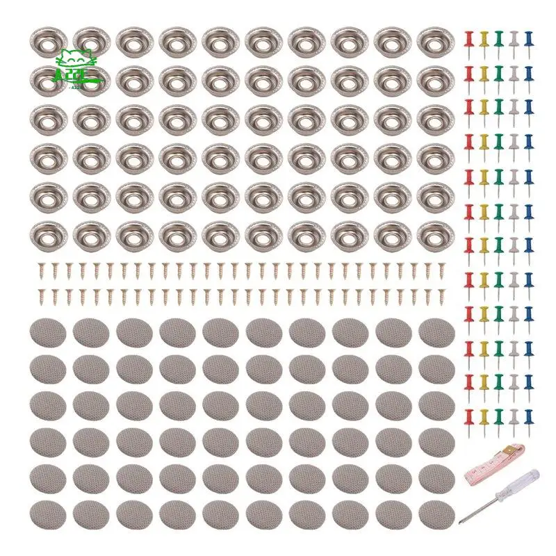 A22E-60Pcs Diy Roof Lining Repair Kit Fix Sagging Headliner Pin Buckle Screw No Glue For Truck/Car Screw Ceiling Repair