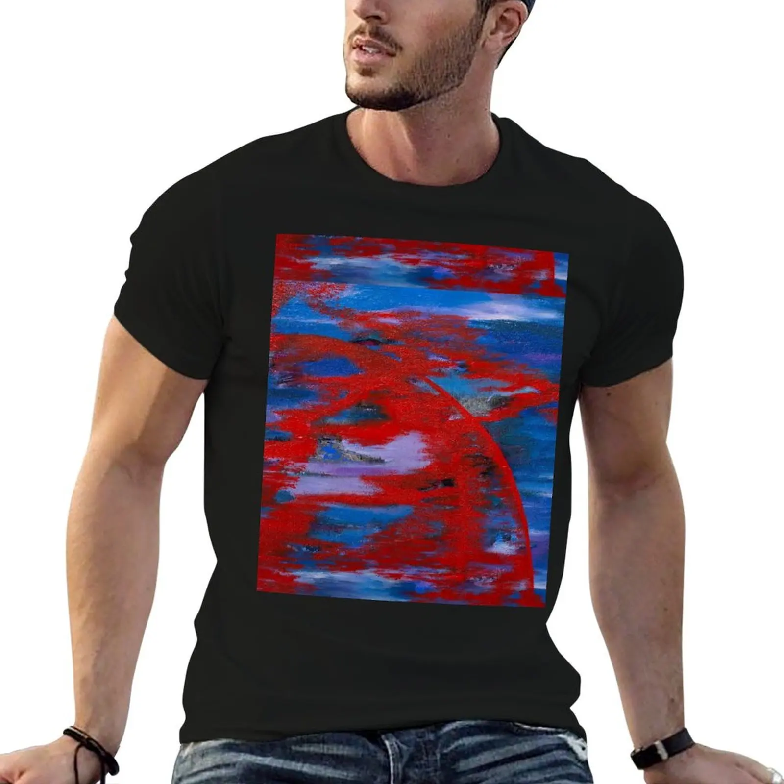 Red Sea T-Shirt street wear vintage graphic tee anime figures black t-shirts for men