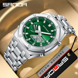 SANDA Outdoor Men Digital Watch Top G style Original Movement LED Display Wristwatch Waterproof Mens Quartz Clock reloj hombre