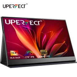 UPERFECT 2,5-дюймовый портативный монитор, переключатель мобильного дисплея PS5 XBOX, отдельно стоящая игра, 15,6x1920 FHD экран, матовый IPS ЖК-экран