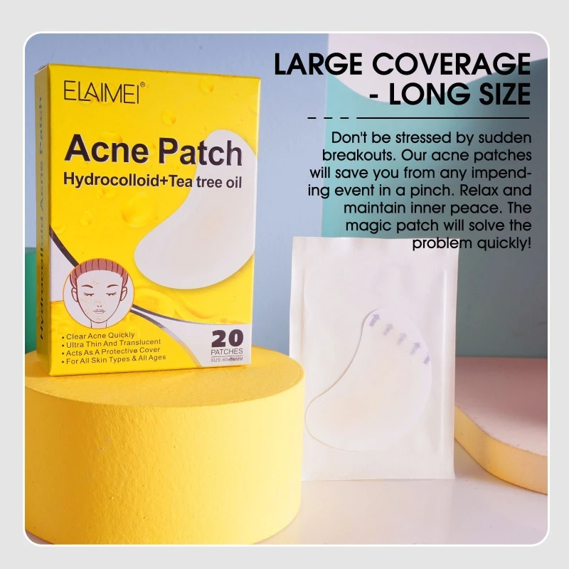 20 Patches Acne Patch Pimple Patches Blemish Protective Cover Absorbing Spot Hydrocolloid Dressing Zit Sticker Healing