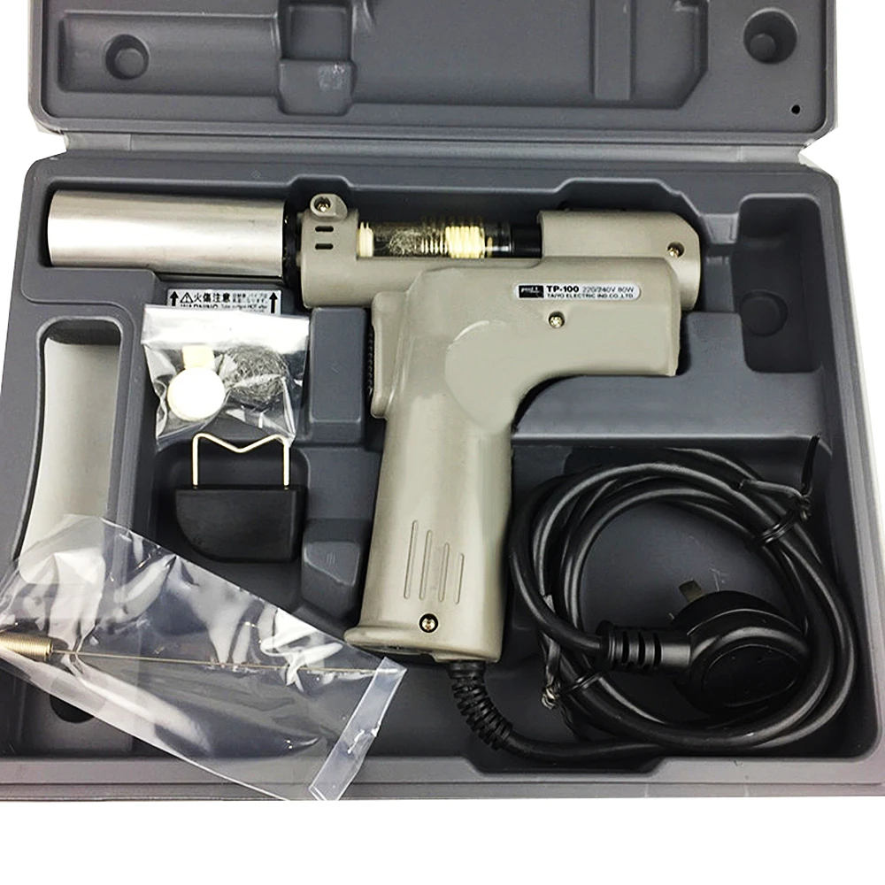 TP-100 Electric Vacuum Desoldering Pump Solder Sucker Gun 110/220V 50/60Hz Automatic Suction Desoldering Gun Electric Absorb Gun