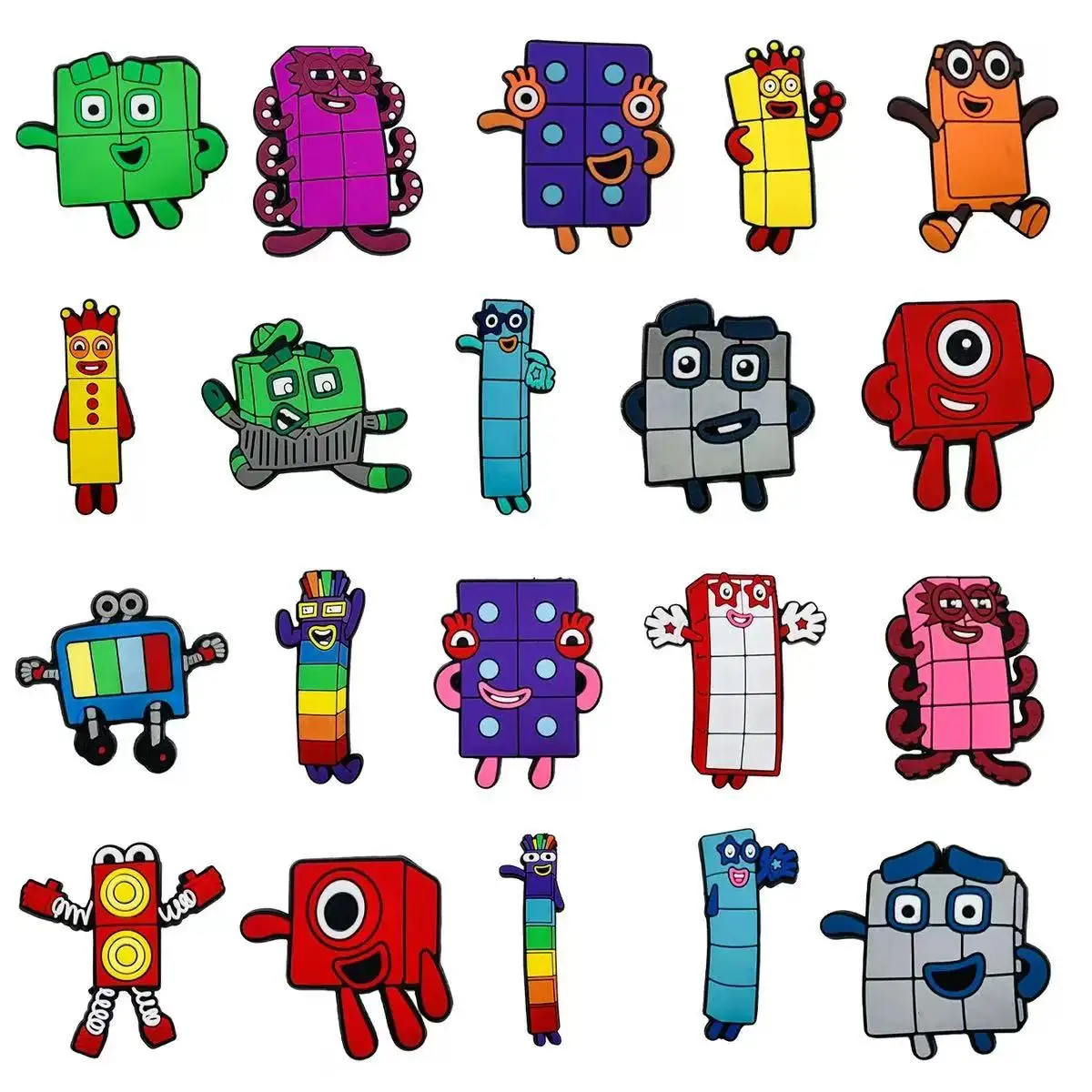 10-100pcs Cute Colorful Numbers Shoe Charms For Sandals,Shoe Decoration Accessories Shoe Pins Great Gift For Men Wom