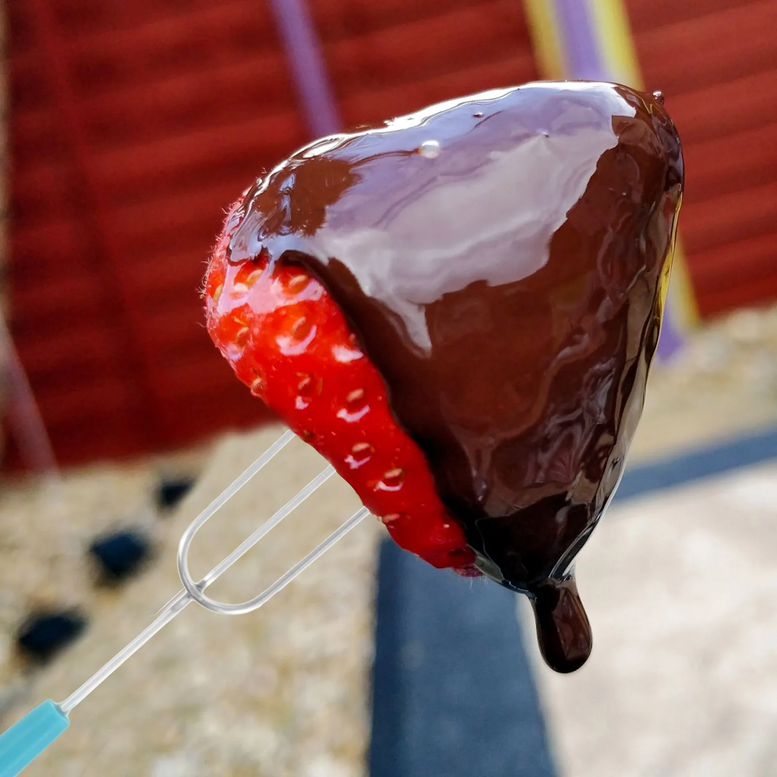 Juego de 10 Uds de Chocolate, tenedores de inmersión de acero inoxidable, utensilio para hornear, mango de plástico Premium, tenedor de Chocolate de acero inoxidable para cocina