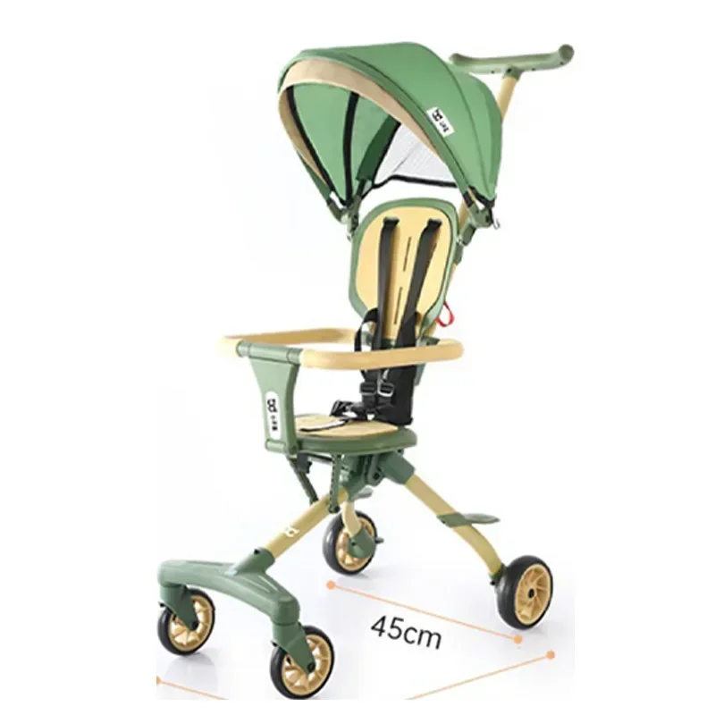 EG6 Two-Way Reversible Stroller, High View Foldable Pram, Sit Recline Pushchair, Multi-Function Baby Carriage ,  Travel Buggy