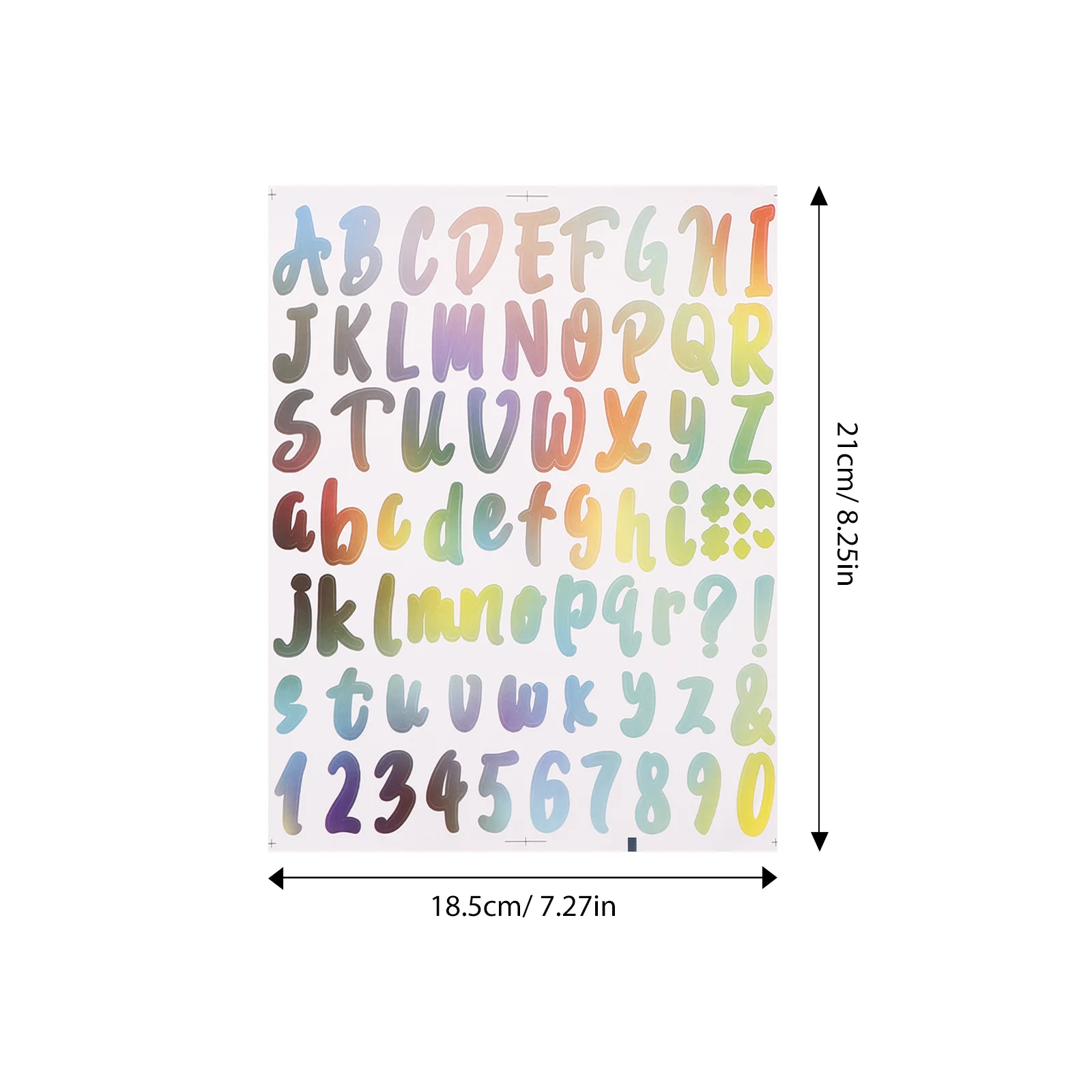 10 Sheets Waterproof Vinyl Letter Stickers Small Colorful Alphabet Number Decals for Mailbox Folder Notebook Decorations