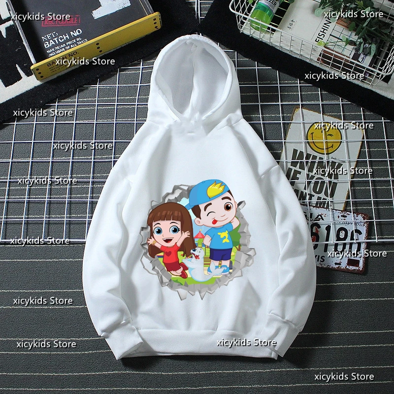 New Hot Sale Kids Hoodie Anime Luccas Neto Cartoon Print Boys Hoodie Fashion Spring Autumn Winter Girls long sleeves Sweatshirts