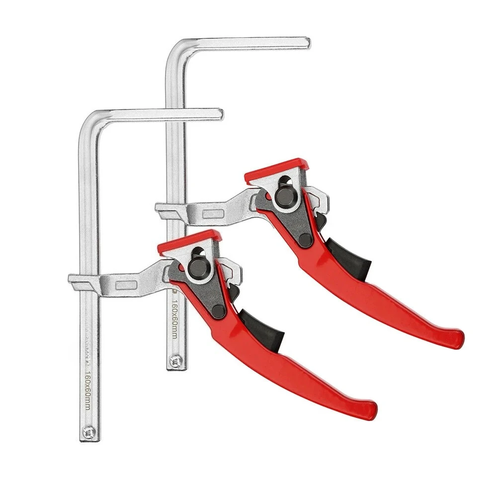 

2PCS Alloy Steel Upgrade Quick Ratchet Track Saw Guide Rail Woodworking MFT Clamp for MFT Table and Guide Rail System