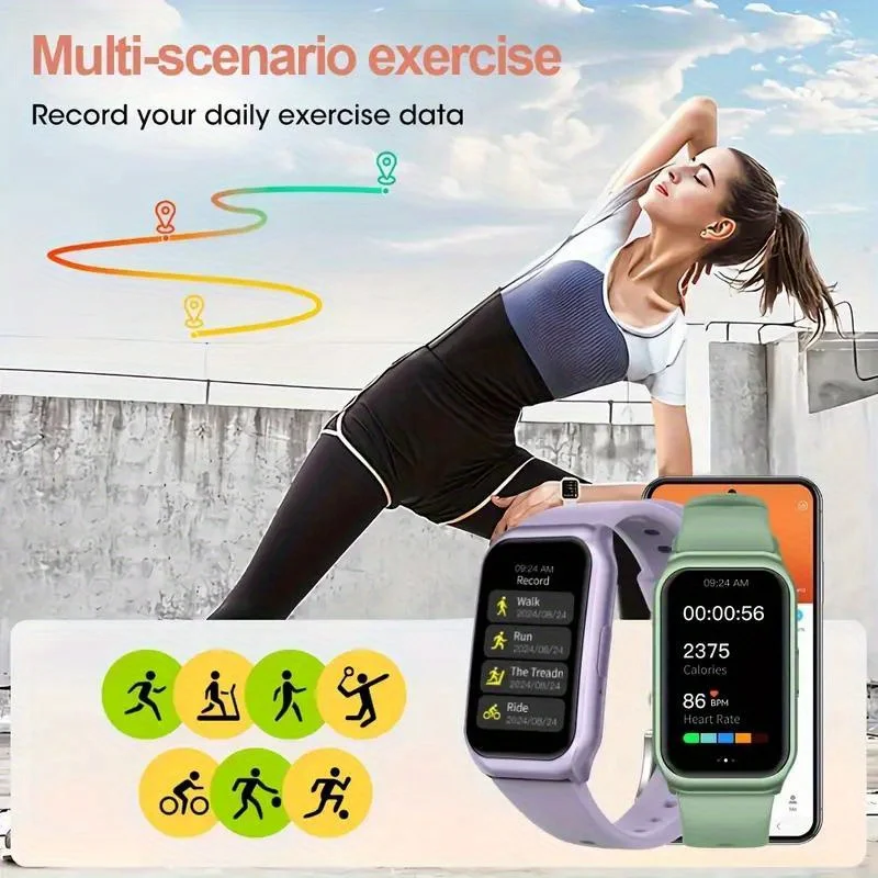 LAXASFIT 2026 New Fashion Curved Smart Watch 1.45 Inch HD Screen Bluetooth Call Magnetic Charge True Step Fitness Tracker
