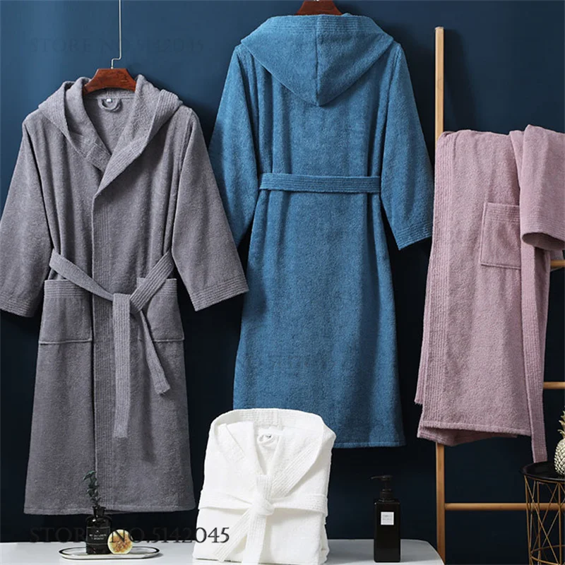 

100% хлопок, махровое кимоно, халат, одежда для сна для пары, осень-зима, новый халат, ночное белье, домашнее платье, свободная повседневная одежда для дома