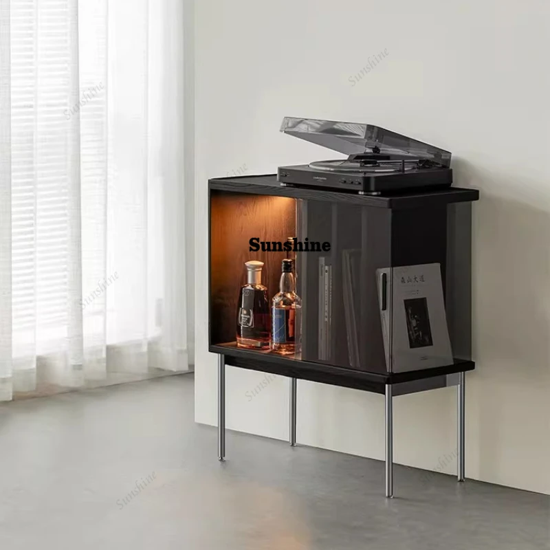 Furniture, vinyl record player, cabinet, storage shelves, solid wood magazines, living room TV