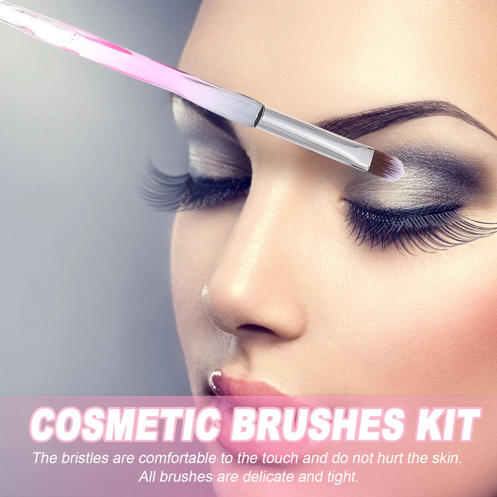 10Pcs Professional Makeup Brushes Set Crystal Handle Fiber Hair Makeup Kit Foundation Powder Eyeliner Brush Tools