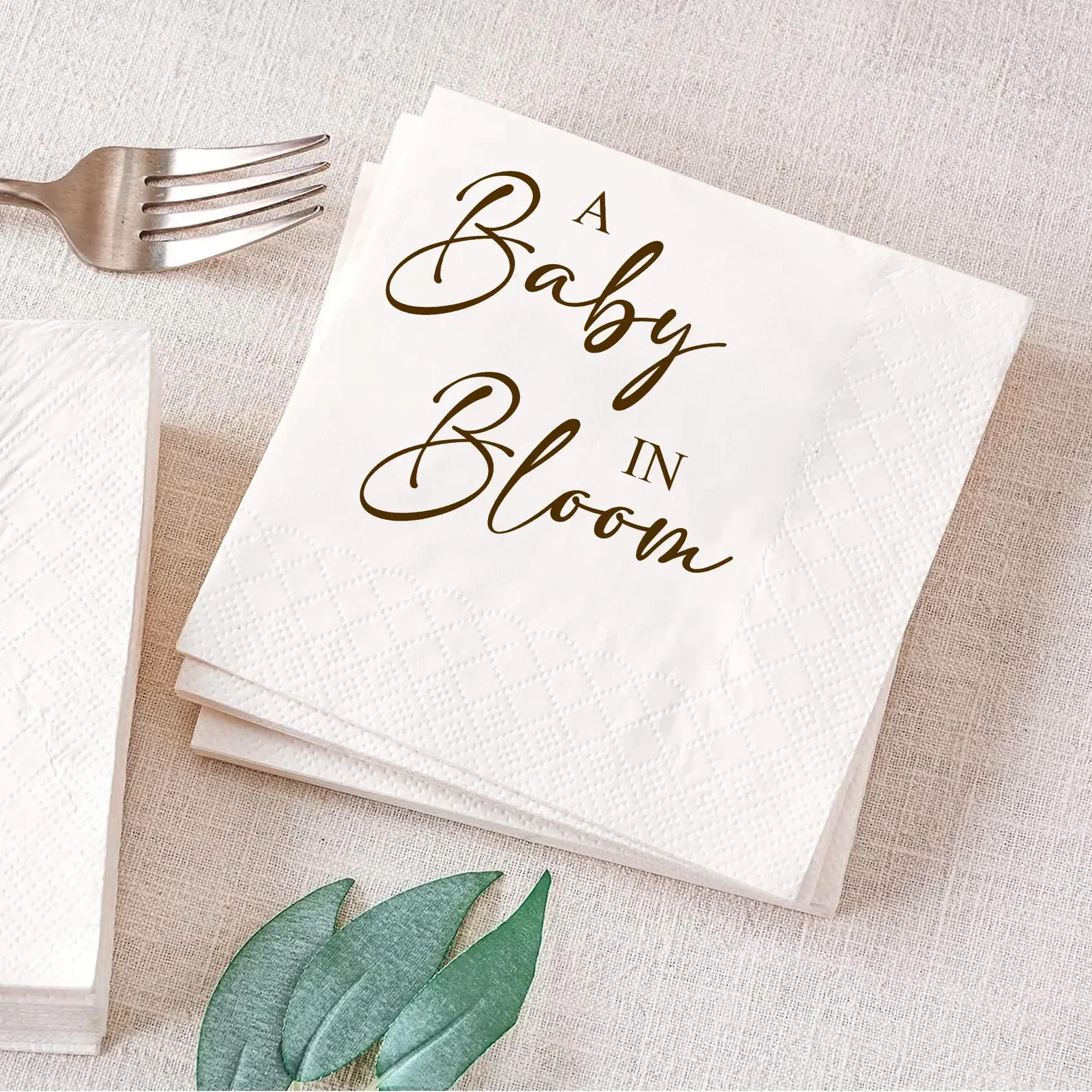 

Персонализированные салфетки для детского душа, Baby in Bloom, салфетки для объявлений ребенка, салфетки для обеда для развлечений и вечеринок