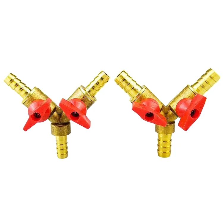 

Three-way connector with 2 valves