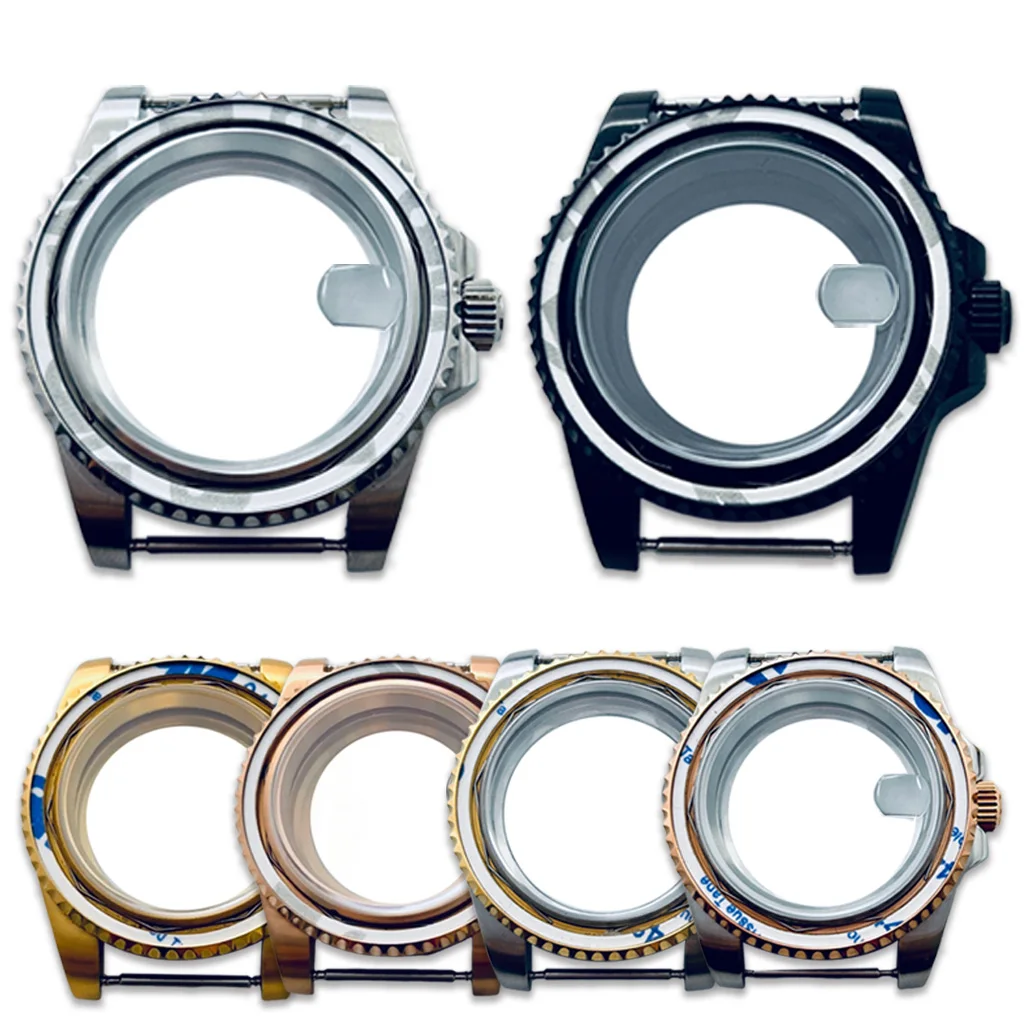 High Quality 40mm NH34 NH35 NH36 NH38 NH39 NH70 ETA2824 PT5000 GMT Date Watch Case Sapphire Glass Waterproof SUB Case