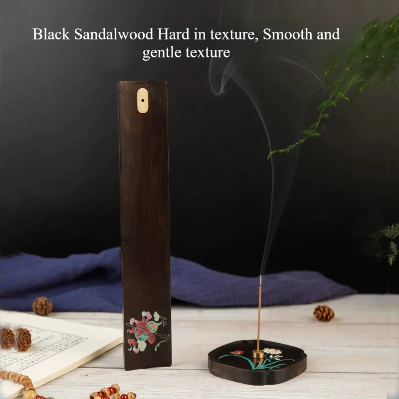 Black Sandalwood Incense Stick Incense Holder/Plate Chinese Characteristics Household Incense Tools Study Decoration Items