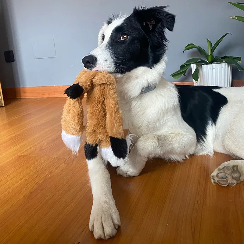 45/60CM Pluszowa zabawka do żucia dla psa z piszczałką w kształcie zwierzęcia dla małych średnich psów Szczeniak Lis Wilczydog Wiewiórka Lew Tygrys