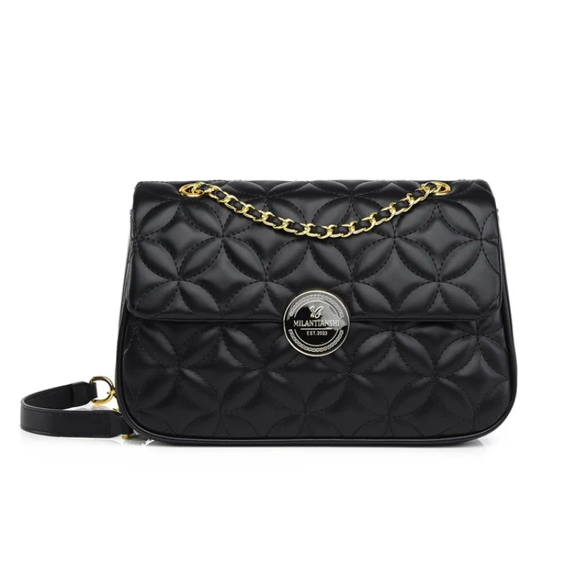 

Luxury Women's Crossbody-Bag Made Of Leaf-Patterned Leather Featuring Elegant Trendy Look​