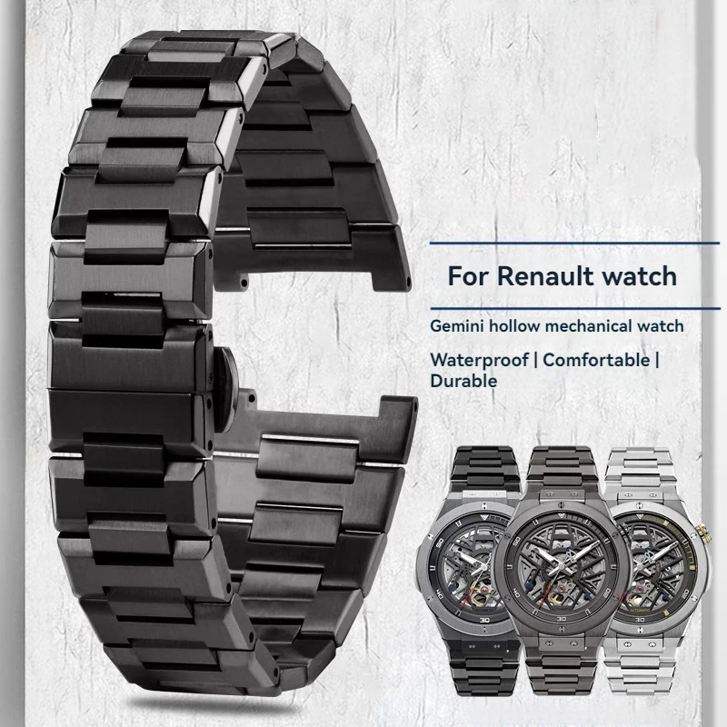 لرينو الجوزاء الشق حزام الساعة 8840129 / 8840119 / 8840139   سوار من الفولاذ المقاوم للصدأ سوار معدني إكسسوارات معصمه