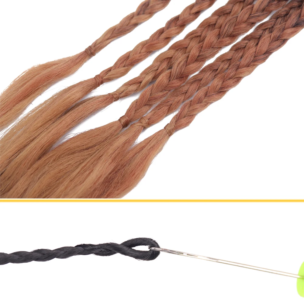 Extensões encaracolados francesas sintéticas do cabelo das tranças, trança ondulada frouxamente, extensões Bouncy do cabelo, 16"