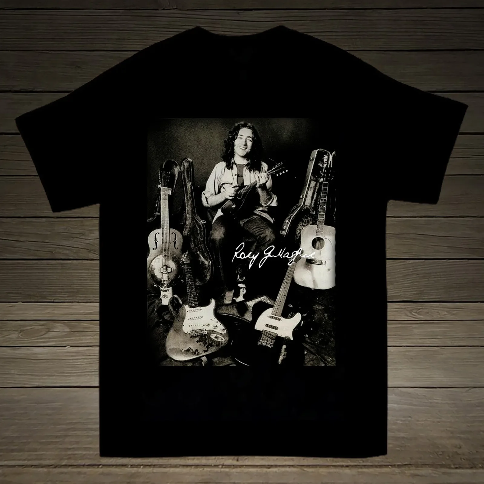 Rory Gallagher Basic Gift For Fan Cotton Black S-2345XL Unisex T-Shirt TMB397 2024 NEW Camiseta Short Sleeve