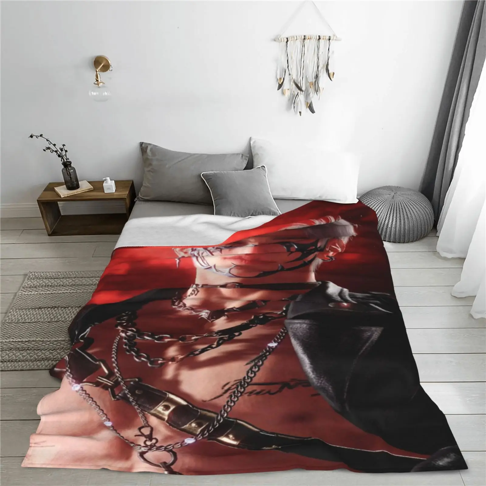 لعبة عاشق الفانيلا بطانية للأريكة أريكة السرير، الحب والمساحة العميقة سيلوس بطانية دافئة خفيفة الوزن لغرفة المعيشة، القيلولة، جميع المواسم #3