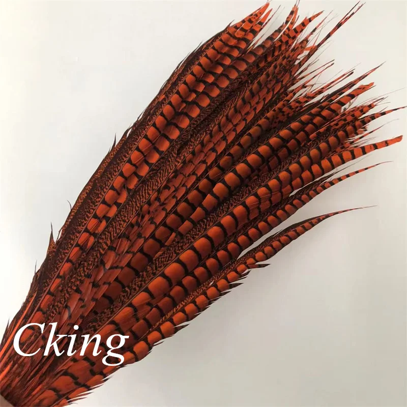 Imagem -03 - Lady Amherst Pheasant Side Tails Feathers Acessórios para Casamento Decoração de Carnaval para Roupas 7075cm 15 Peças Natural