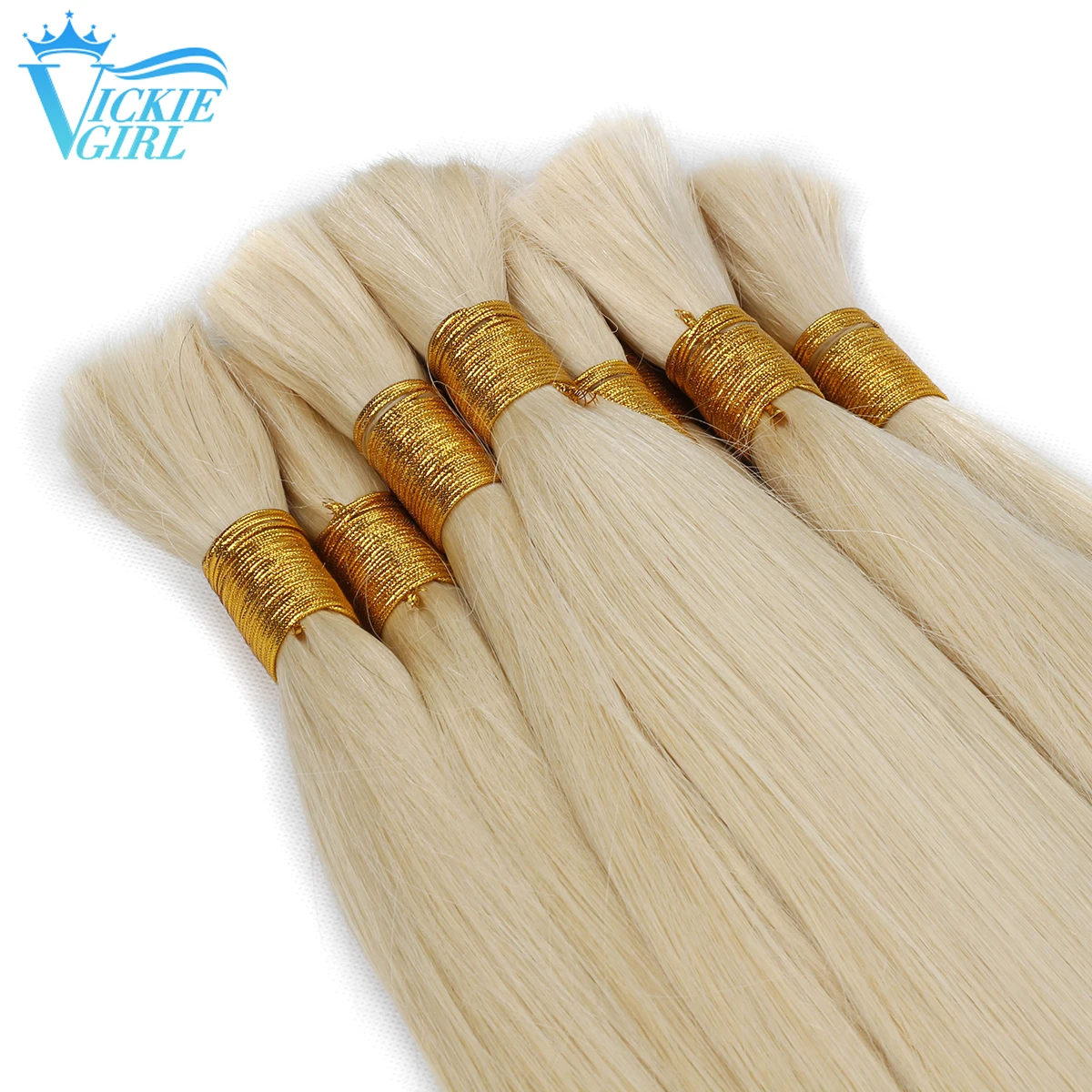 Massa de cabelo humano reto para trançar, sem extensões de trama, cabelo humano remy vietnamita, 12-32 pol, 100g