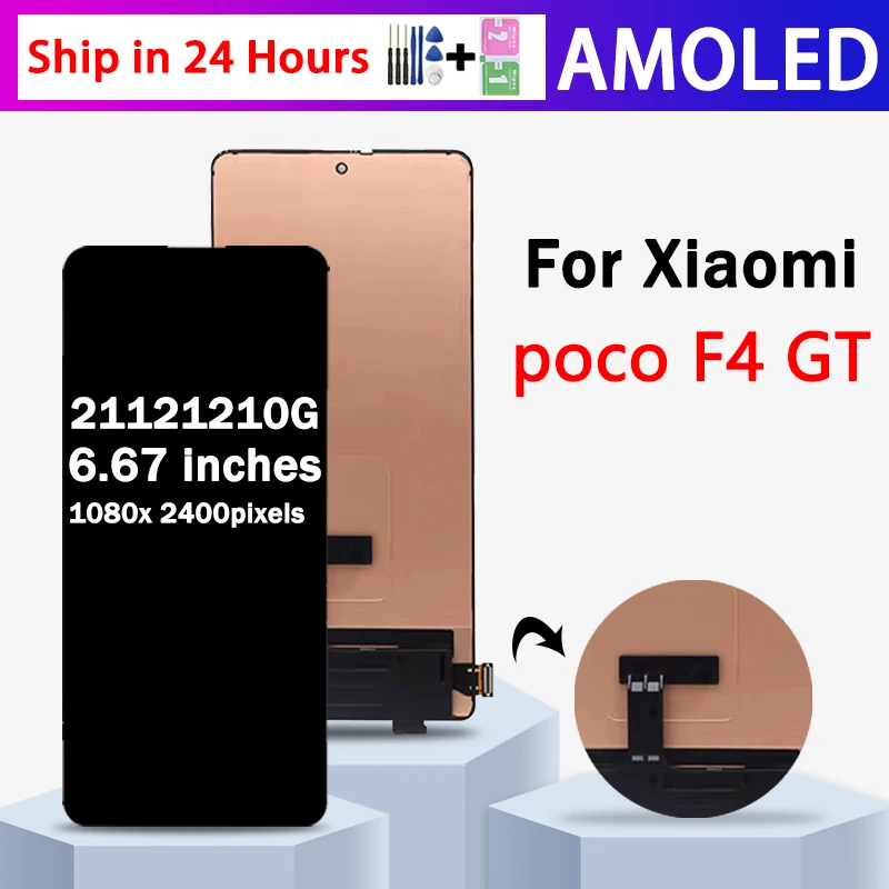 21121210G Premium Lcd For Xiaomi Poco F4 GT LCD Display Touch Screen Digitizer Panel Assembly Lcd Screen With Frame