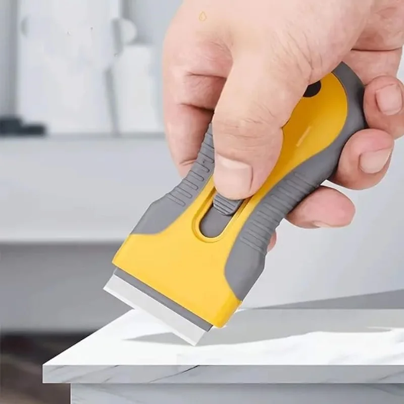 Scraper Blade Tool or 5pcs Blades, Retractable Paint Stripping Cleaning Tool for Removing Paint From Label Stickers Decals Glass