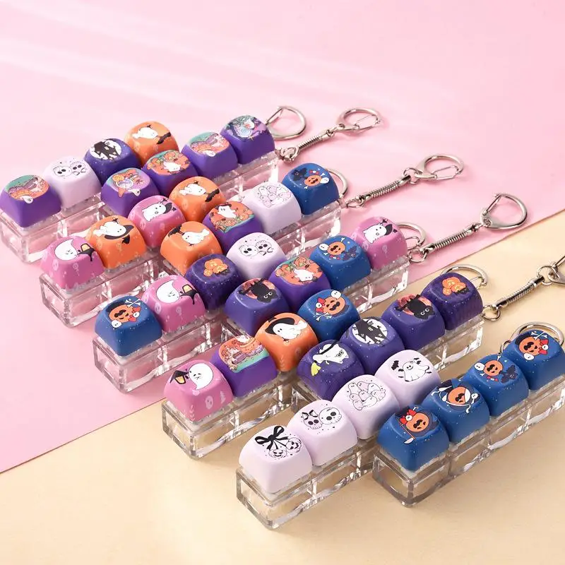 1Pcs Creative Halloween Stress-Relief Pressing Keychain Pendant - Stress And Frustration Release Tool, Holiday Gift