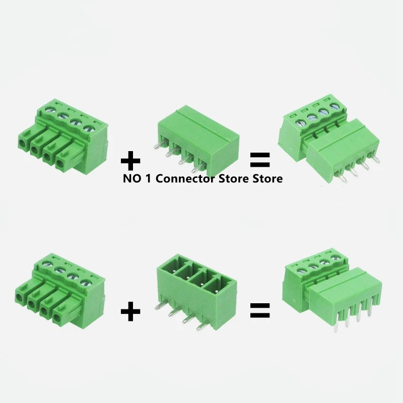10Set 15edg 3.81Mm 3.5Mm Kf2edg Pcb Plug-In Terminal Blocks Connector Rechte Pin Haakse 2/3/4/6/8-12P Pin Header Socket