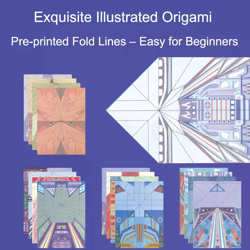 Children's Beginner Origami Encyclopedia 3D Colorful Paper Airplane Folding Creative Classic DIY Toy For Kids