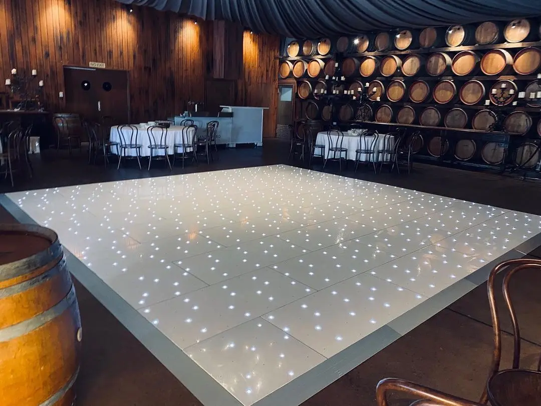 Hot sale Party Wedding Tiles Acrylic Remote White 60*60cm LED Starlit Dance Floor