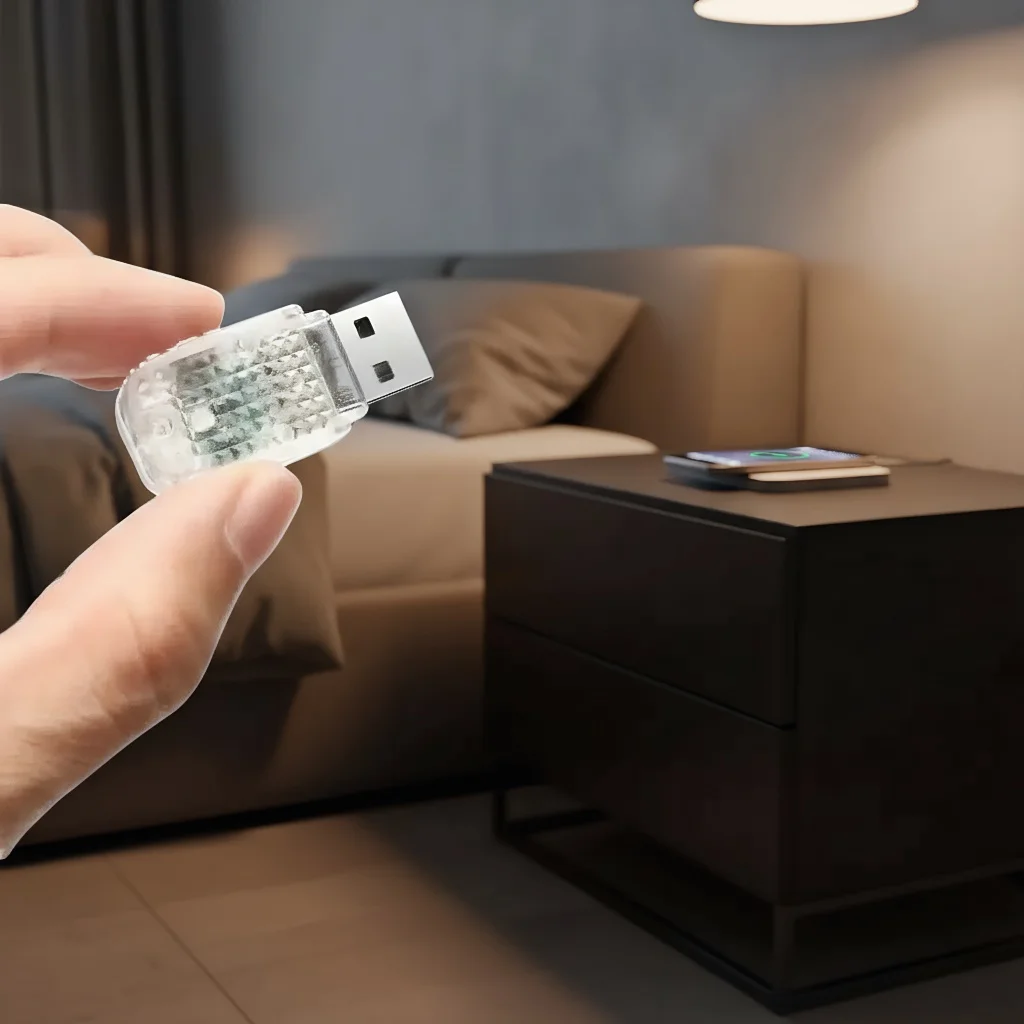 

Автомобильные светодиодные фонари Plug and Play, атмосферная лампа RGB USB с синхронизацией музыки для легкой индивидуальной настройки салона