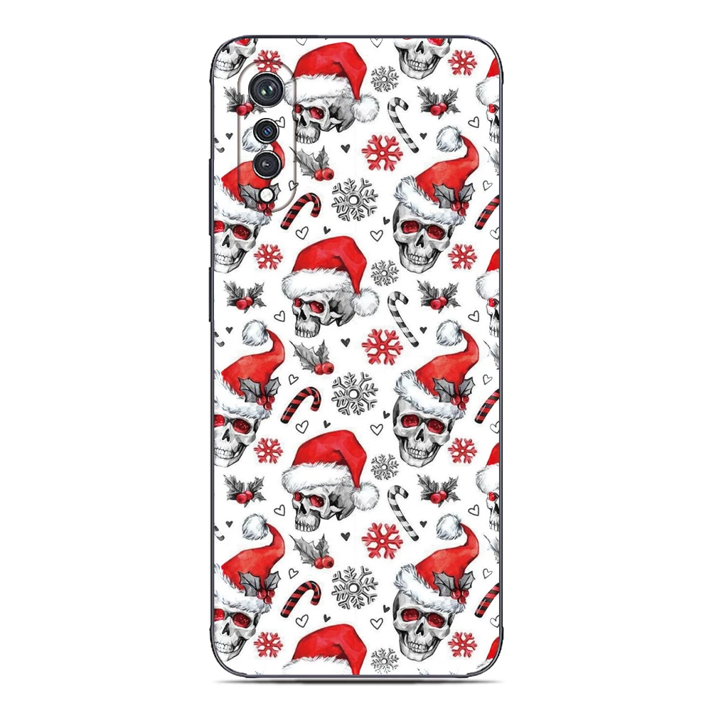 Funda de teléfono con calaveras navideñas para OPPO A5x 4G A79 5G A80 A3X A5 A3 Pro A8 A9 A53 2020 A40 A2X A16 A16s A15 A17 A17K A18 A38