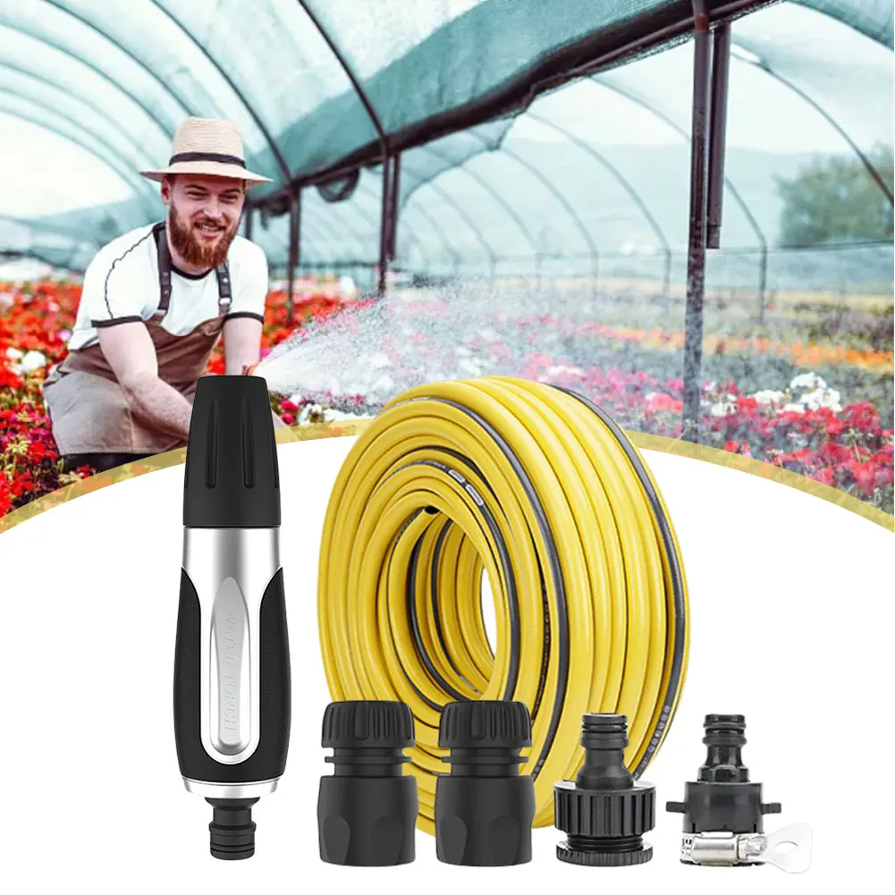 مسدس غسيل السيارات مع خرطوم 2/3/5 متر أوضاع رش متعددة حديقة مدفع المياه المحمولة فوهة خرطوم الضغط لحديقة الري