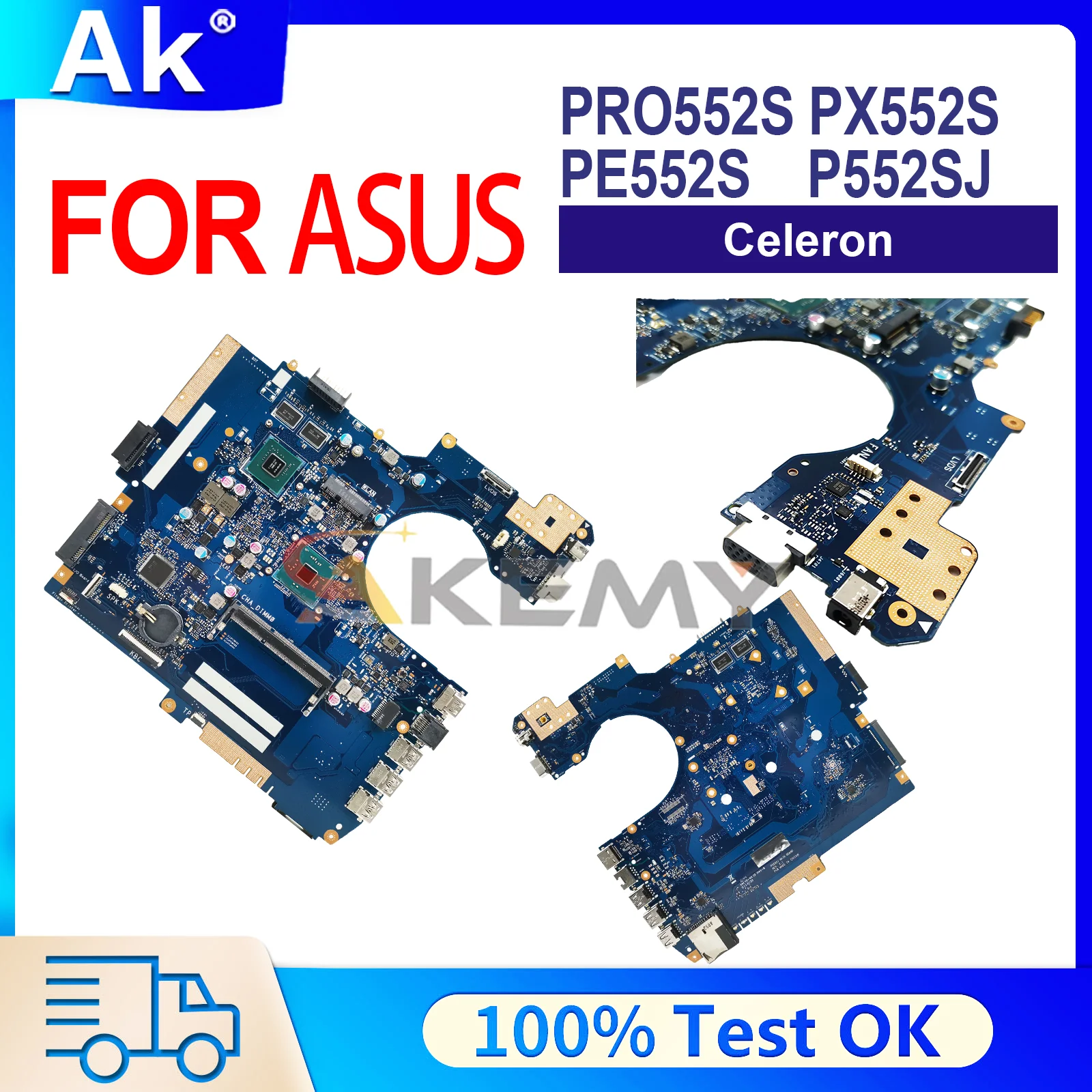 

Материнская плата для ноутбука P552SJ для ASUS ProArt PX552S P552S PRO552S P552SJ PE552S с процессором Celeron, 105% протестировано, исправно.