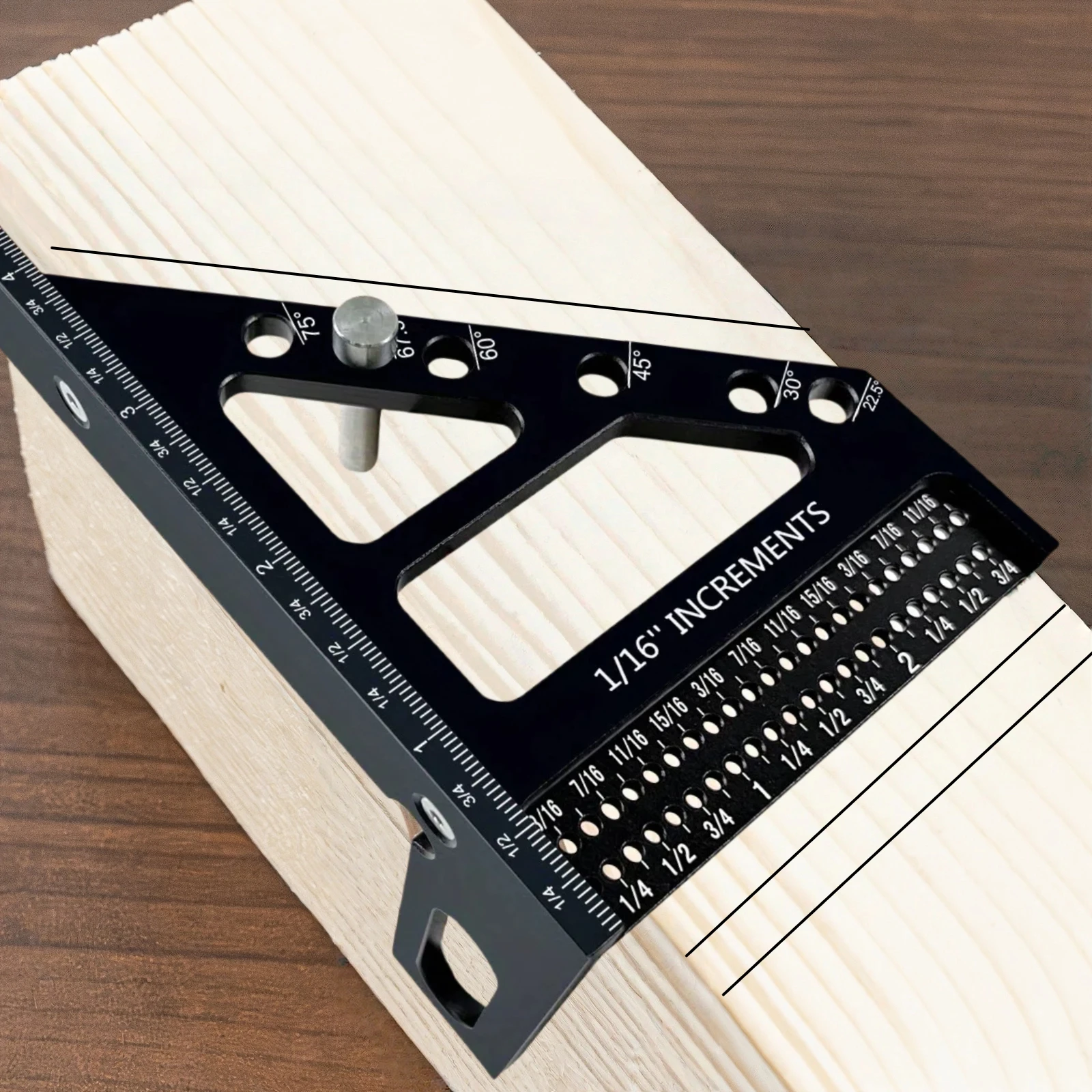 

Треугольная линейка для деревообработки, столярные принадлежности из алюминиевого сплава, четкие прецизионные измерения, столярные инструменты