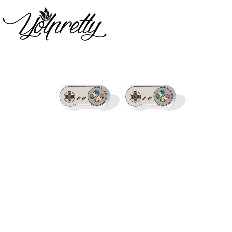 Cartoon Gamepad Acrylic Stud Earrings Resin Epoxy Ear Fashion Jewelry Earrings for Women Girls