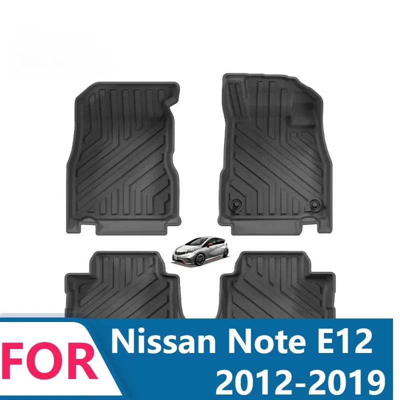 3D TPE Floor Mats For Nissan Note E12 2012-2019 RHD Fuel Custom Fit Waterproof All-Weather Liners Non-Slip Easy To Clean