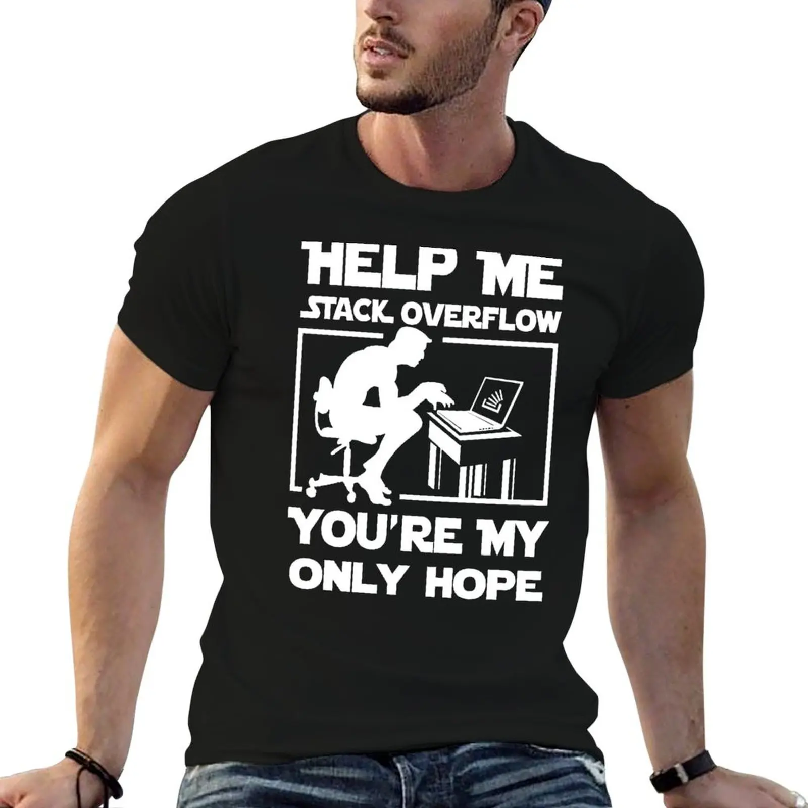 Help me stack overflow T-Shirt Lightweight Print T-Shirt