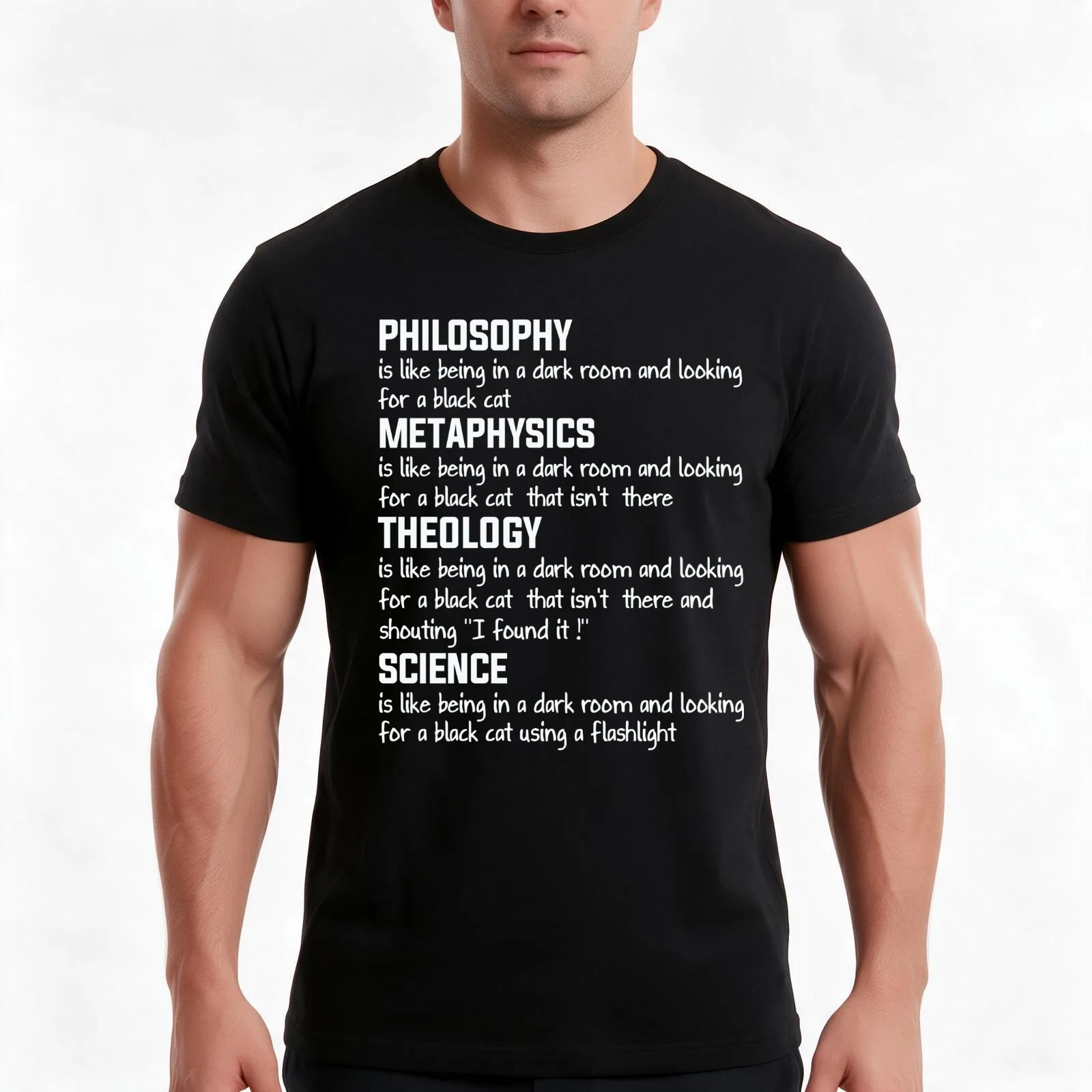 Funny Mix Science, Philosophy, Metaphysics, Theology T-Shirt, Summer Casual Cotton Tee, Oversized Streetwear Tops, 100% Cotton