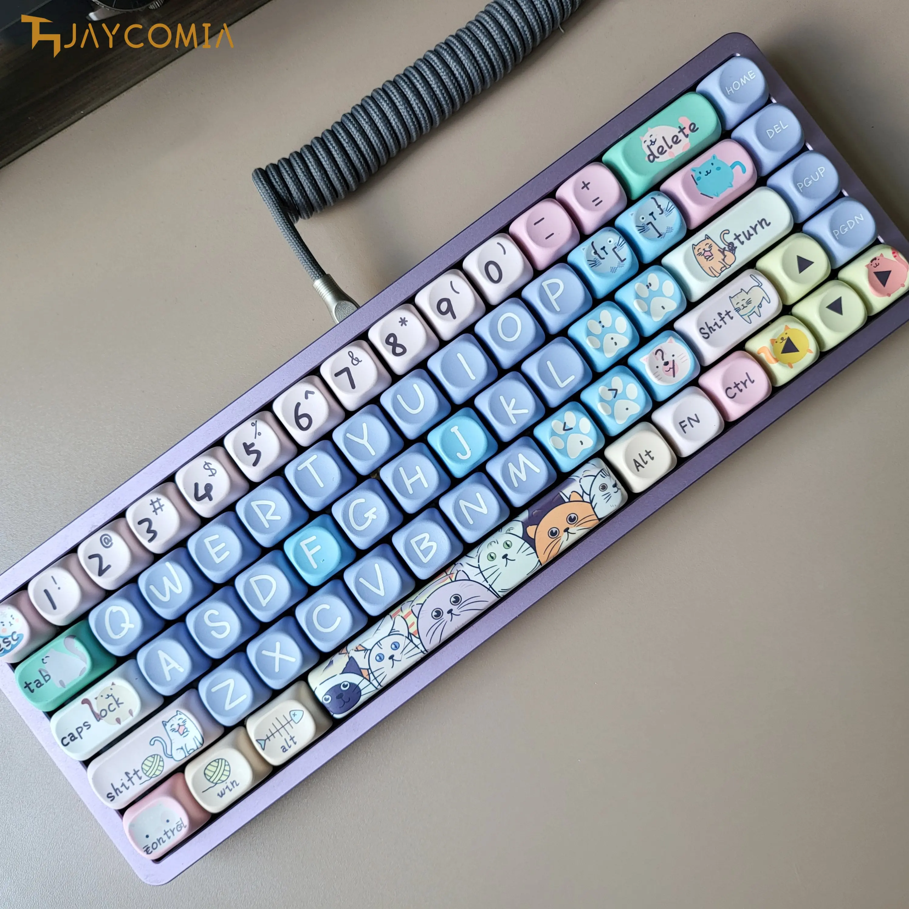 Imagem -06 - Moa-pbt Teclados para Teclado Mecânico Layout Iso Dye Sub Cartoon Francês Alemão Espanhol Abnt2 Coreano Inglês fr es de kr