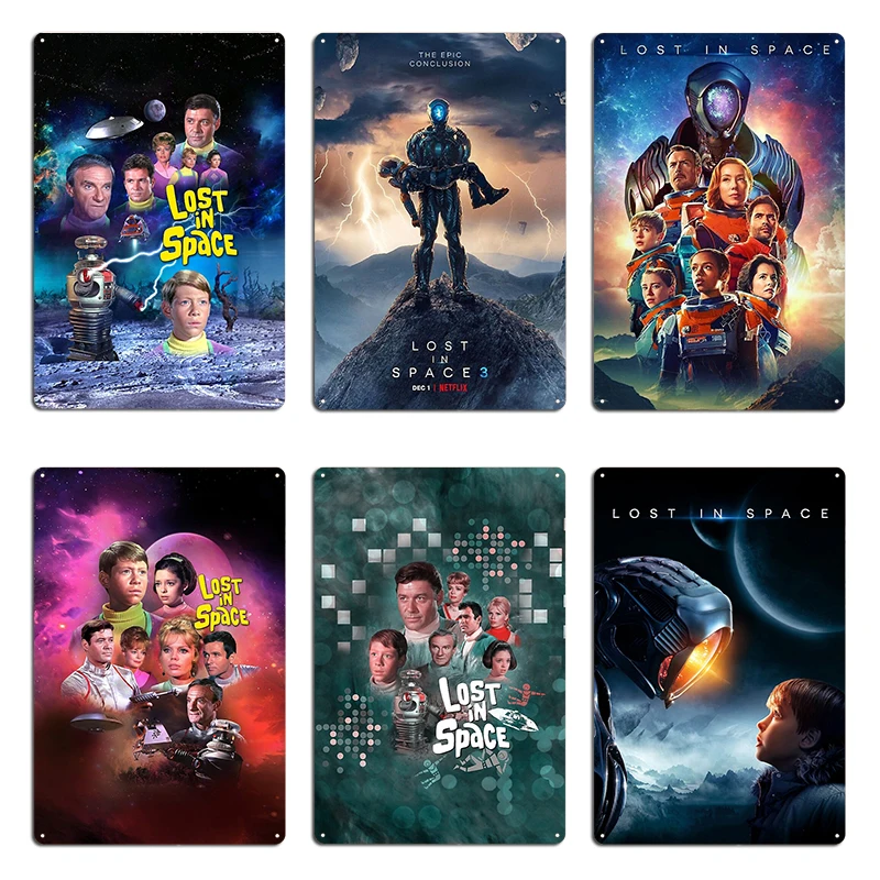 Póster de robot LOST IN SPACE SEASON 3, placa de Metal para Club, decoración de pared de cine personalizada, cartel de estaño para fiesta