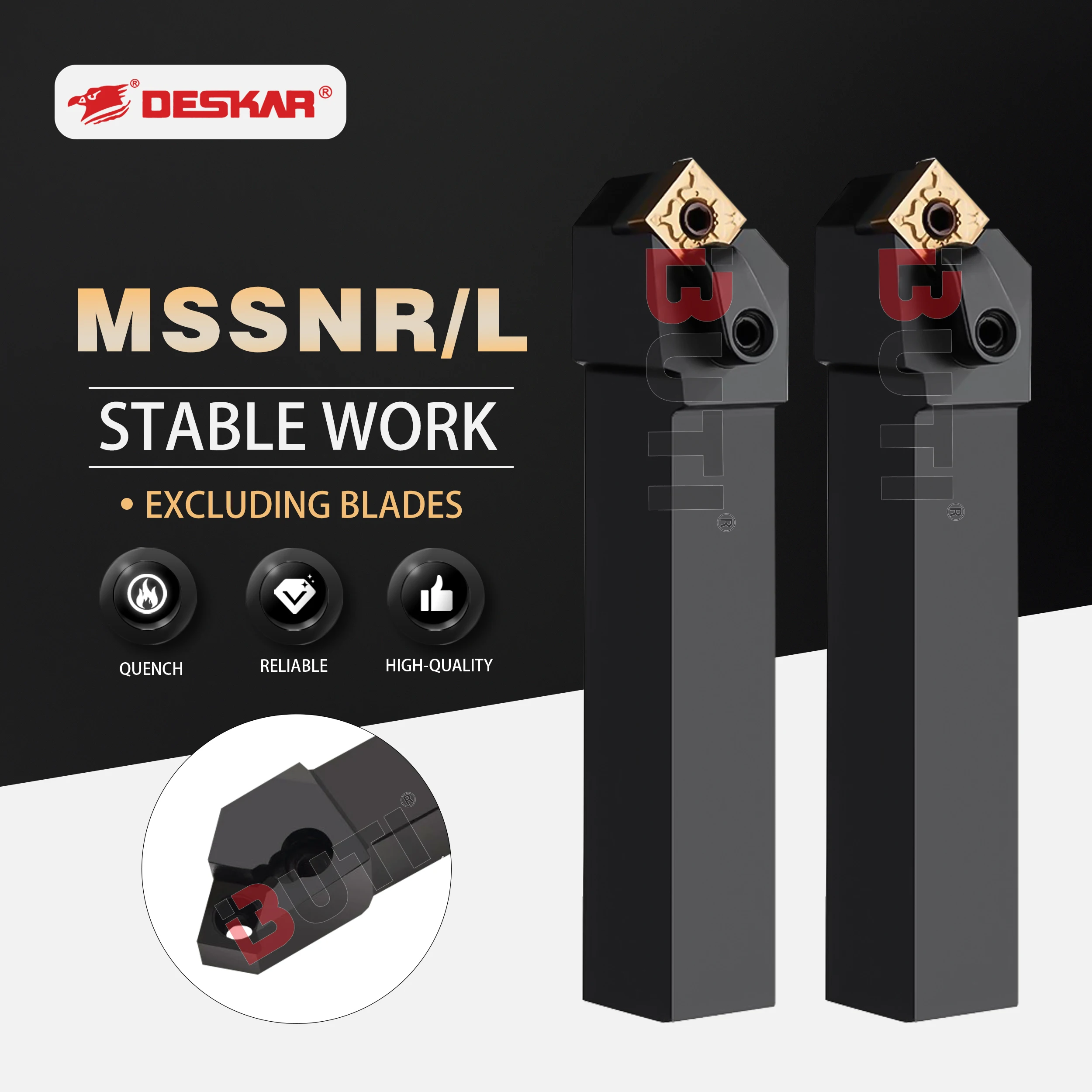 

MSSNR/L1616H12 2020K12 2525M12 Серия MSSNR DESKAR 100% Оригинальный держатель инструмента для токарного станка, тип с прессовым зажимом, сейсмостойкий держатель инструмента для токарного станка